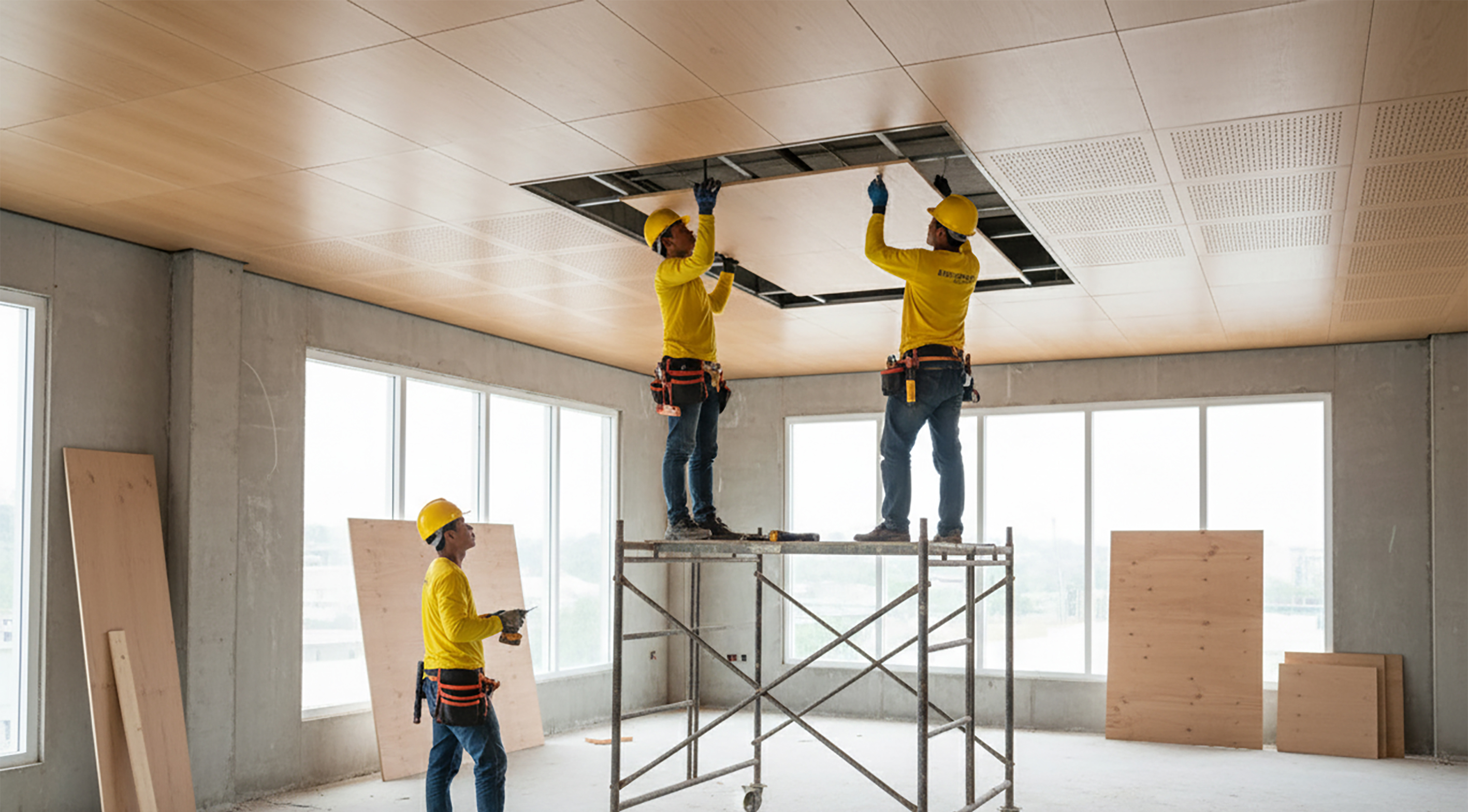 Pemasangan Plafon Multiplek